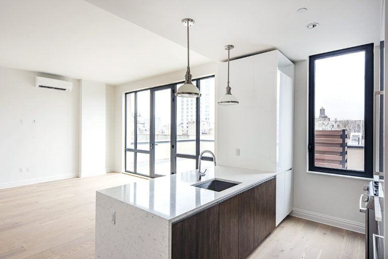 NEW YORK, January 15th 2021 - 127 W. 112th St finished photography for BCG: Front Elevation, Pent House Apartments and Lobby.